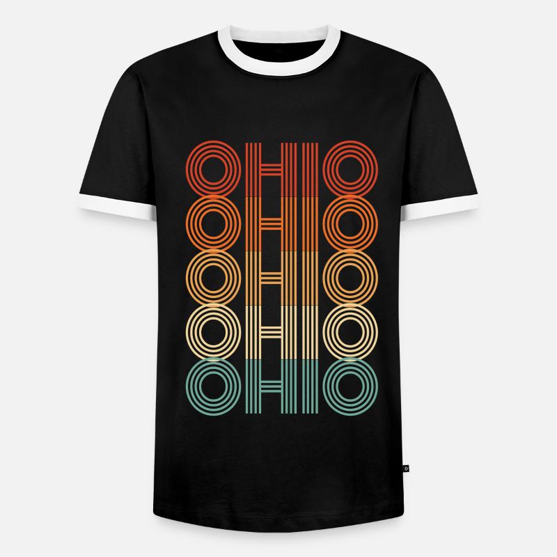 Ohio Einwohner Geschenk - Männer Kontrast-T-Shirt - Schwarz/Weiß