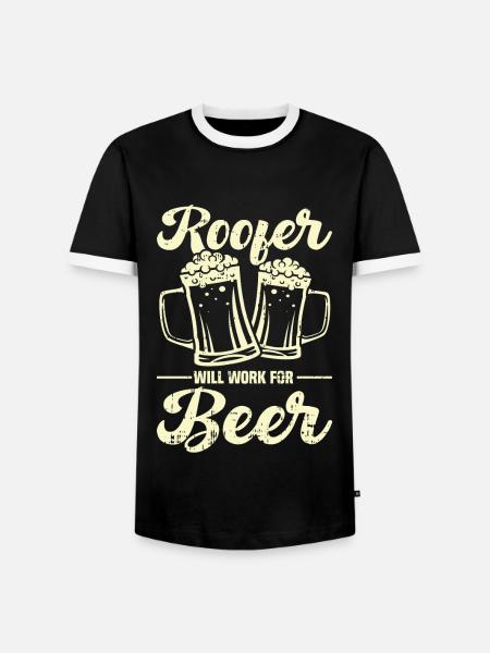 Bauarbeiter Dachdecker Geschenkidee - Männer Kontrast-T-Shirt - Schwarz/Weiß