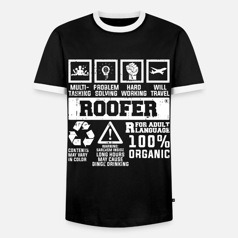 Bauarbeiter Dachdecker Geschenkidee - Männer Kontrast-T-Shirt - Schwarz/Weiß