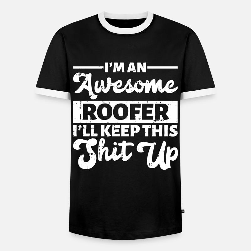Bauarbeiter Dachdecker Geschenkidee - Männer Kontrast-T-Shirt - Schwarz/Weiß