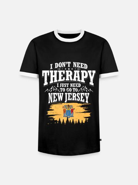 New Jersey - Männer Kontrast-T-Shirt - Schwarz/Weiß