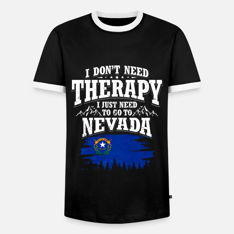 Nevada - Men's Ringer Shirt - black/white