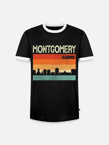 Montgomery Alabama - Männer Kontrast-T-Shirt - Schwarz/Weiß