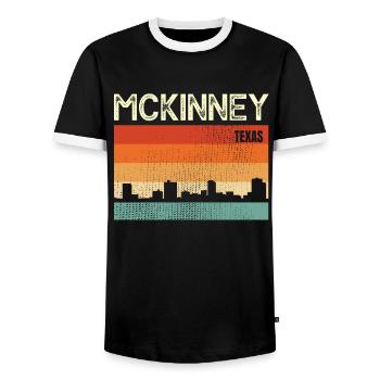 Mckinney - T-shirt contrasté Homme - noir/blanc - Devant - AI Model Female 172 light (172cm) & AI Model Male 178 light (178cm)