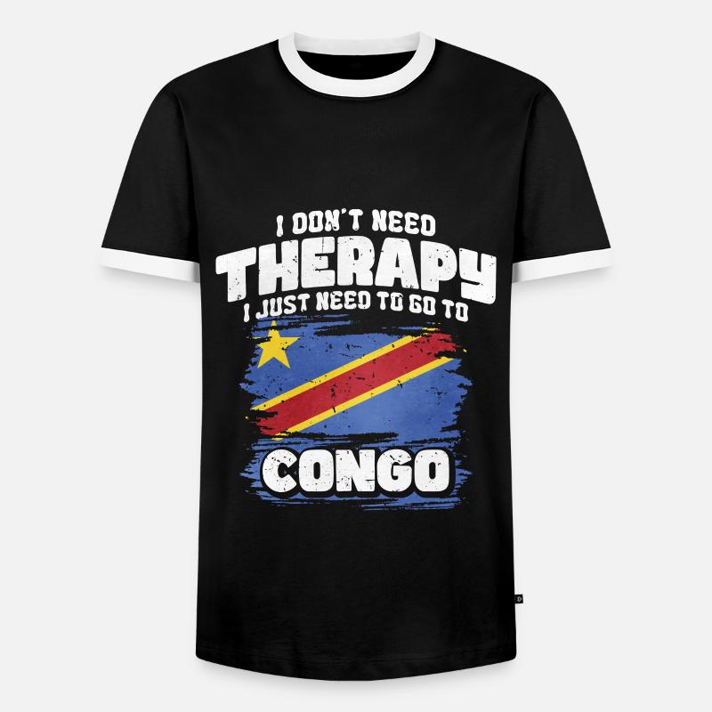 Congo - Men's Ringer Shirt - black/white