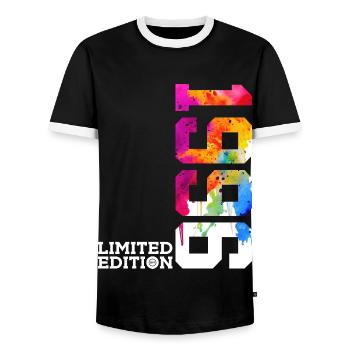 30E ÉDITION LIMITÉE ANNIVERSAIRE 1996 - T-shirt contrasté Homme - noir/blanc - Devant - AI Model Female 172 light (172cm) & AI Model Male 178 light (178cm)