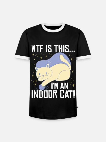 Ich bin eine Hauskatze - Männer Kontrast-T-Shirt - Schwarz/Weiß
