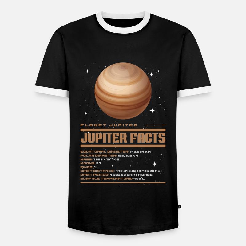 Jupiter - Men's Ringer Shirt - black/white