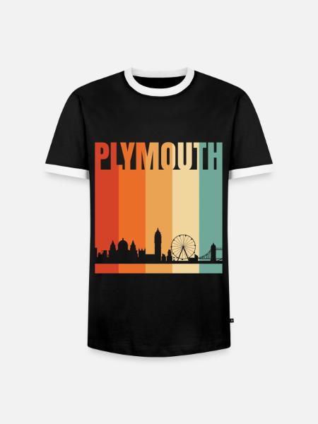 Plymouth - Men's Ringer Shirt - black/white