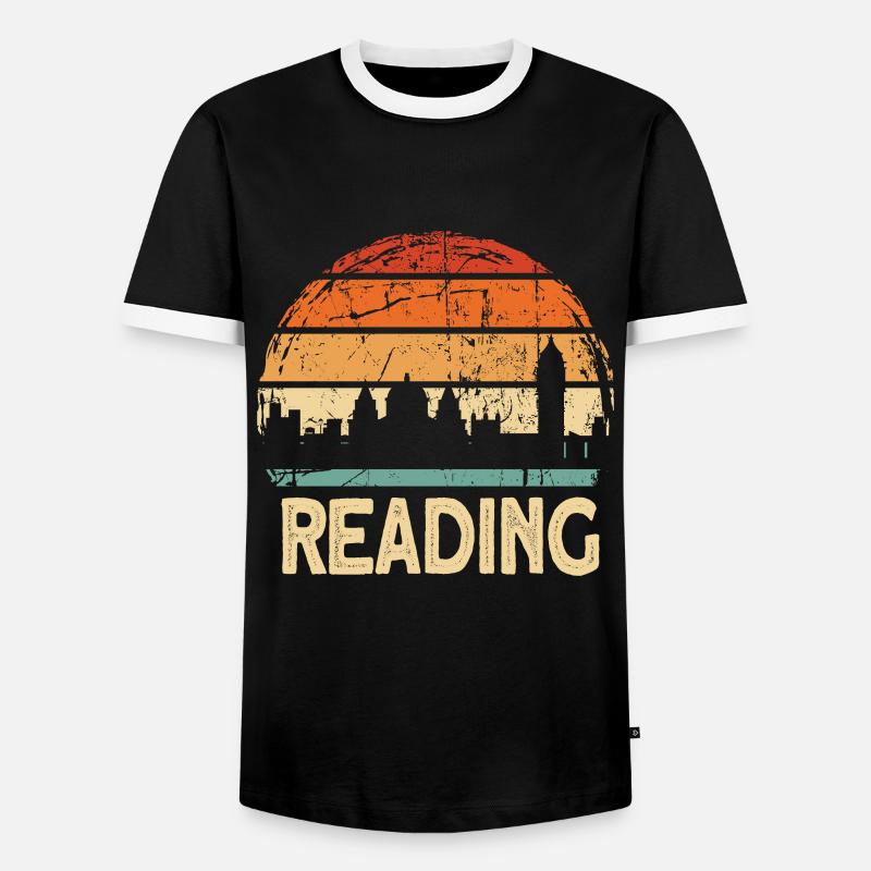 Reading - Männer Kontrast-T-Shirt - Schwarz/Weiß