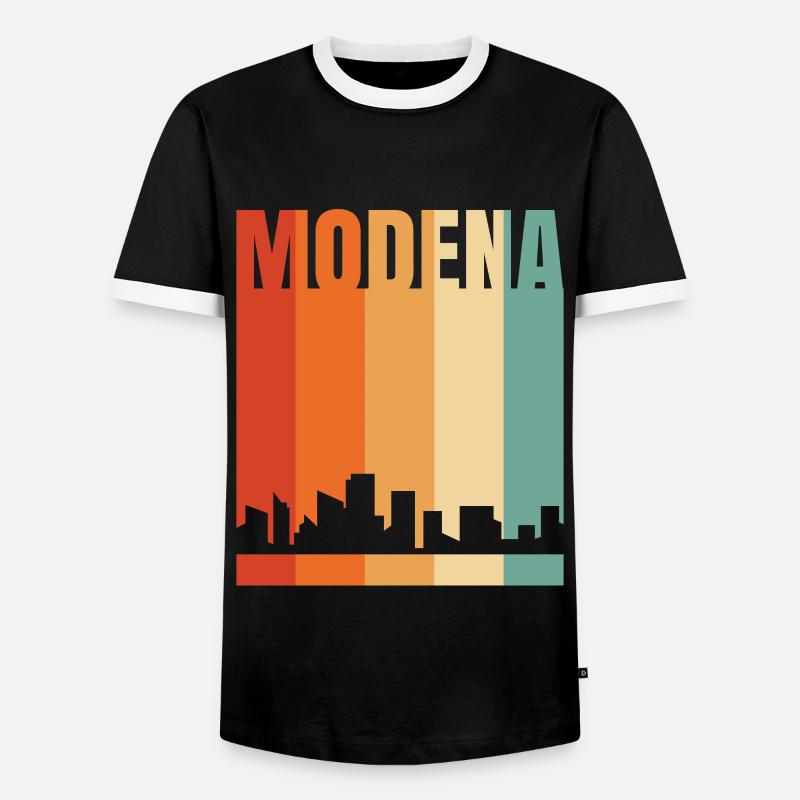 Modena - Men's Ringer Shirt - black/white