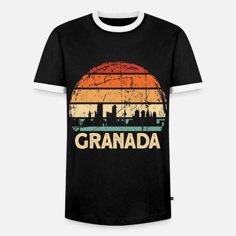 Granada - Men's Ringer Shirt - black/white