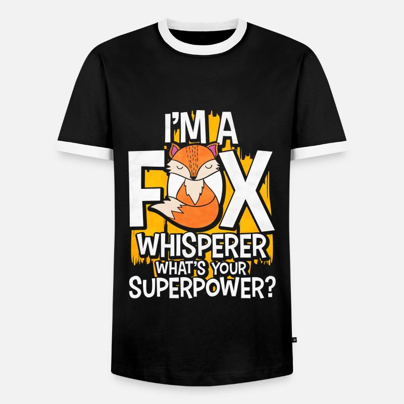 Fuchs - Männer Kontrast-T-Shirt - Schwarz/Weiß