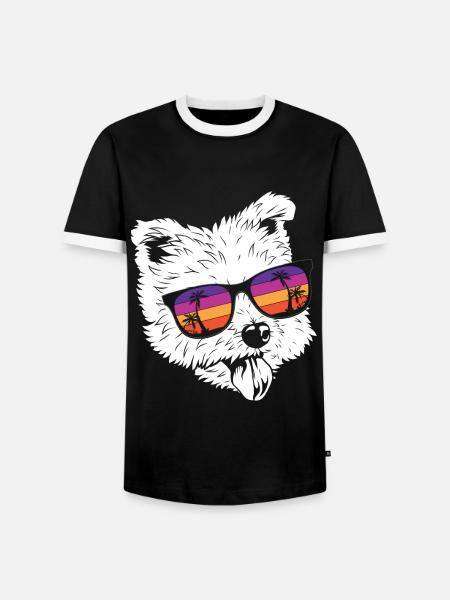 West highland terrier - Männer Kontrast-T-Shirt - Schwarz/Weiß