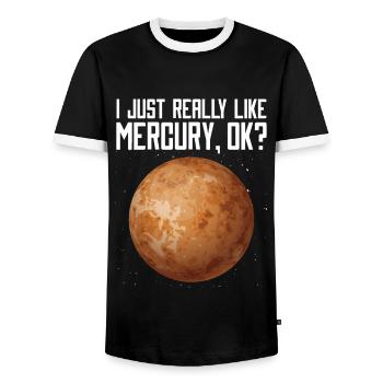 Mercure - T-shirt contrasté Homme - noir/blanc - Devant - AI Model Female 172 light (172cm) & AI Model Male 178 light (178cm)