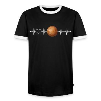 Mercure - T-shirt contrasté Homme - noir/blanc - Devant - AI Model Female 172 light (172cm) & AI Model Male 178 light (178cm)