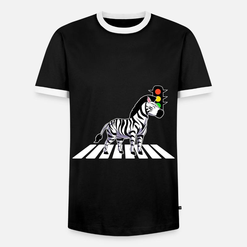 Zebra - Men's Ringer Shirt - black/white