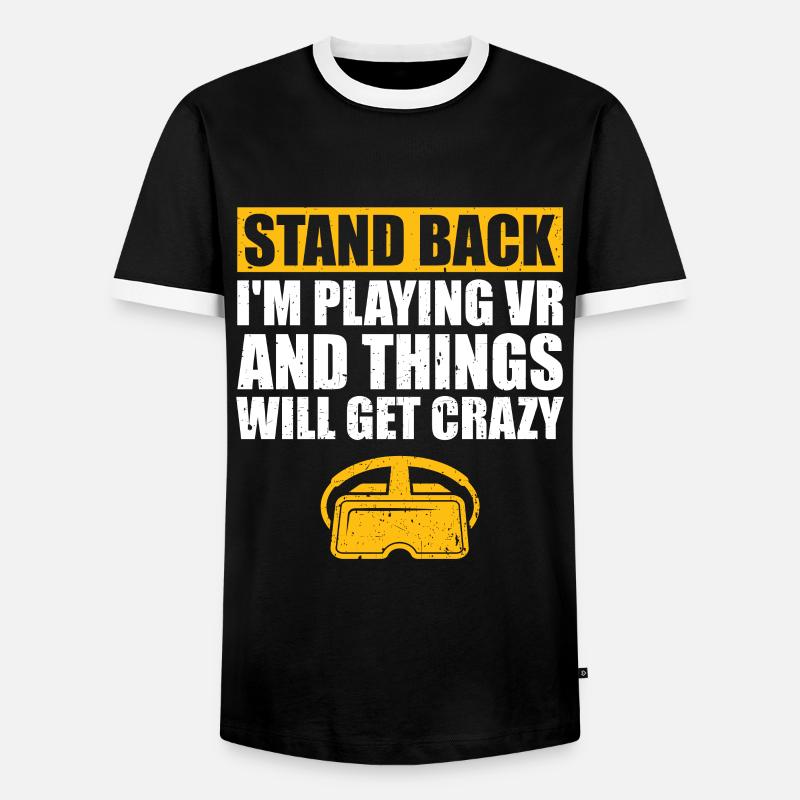 Virtual Reality VR Gift - Men's Ringer Shirt - black/white