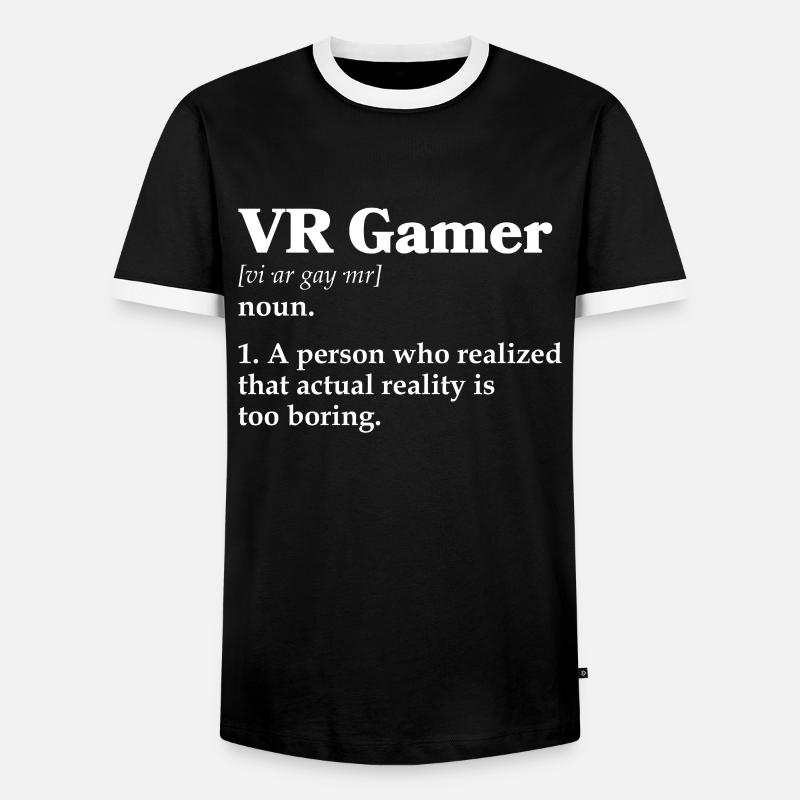 Virtual Reality VR Gift - Men's Ringer Shirt - black/white