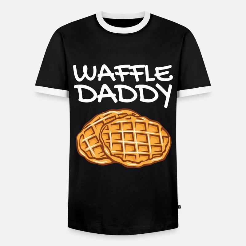 Waffle Daddy - Men's Ringer Shirt - black/white