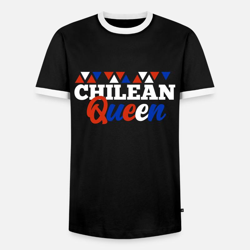 Chile - Men's Ringer Shirt - black/white