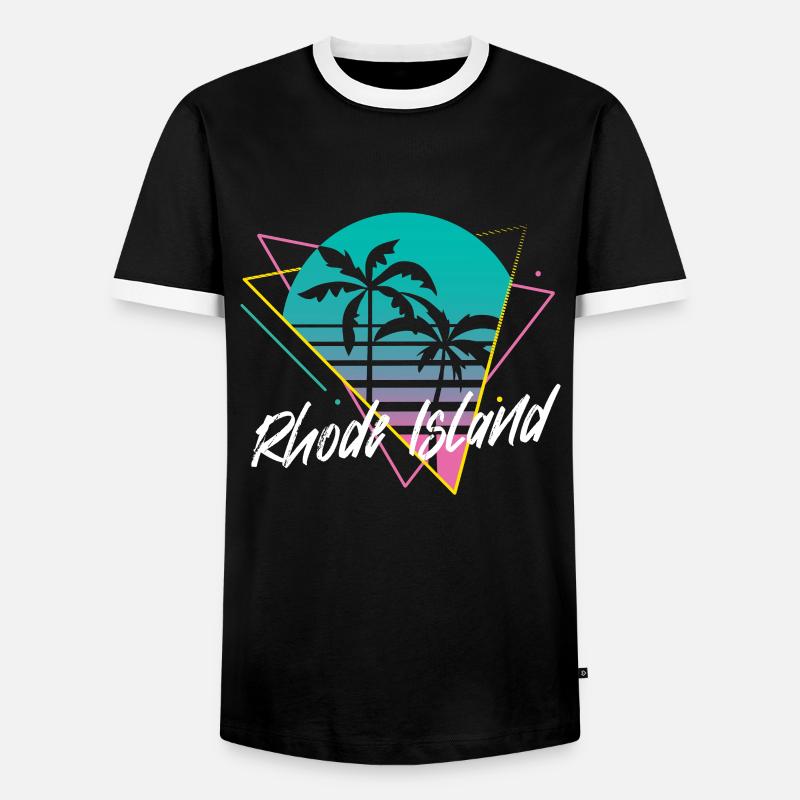 Rhode Island - Men's Ringer Shirt - black/white