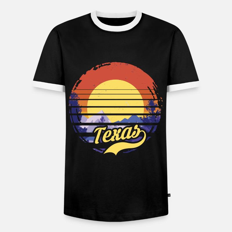 Texas - Men's Ringer Shirt - black/white