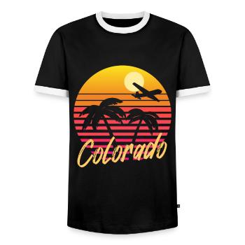 colorado - Männer Kontrast-T-Shirt - Schwarz/Weiß - Vorne - AI Model Female 172 light (172cm) & AI Model Male 178 light (178cm)