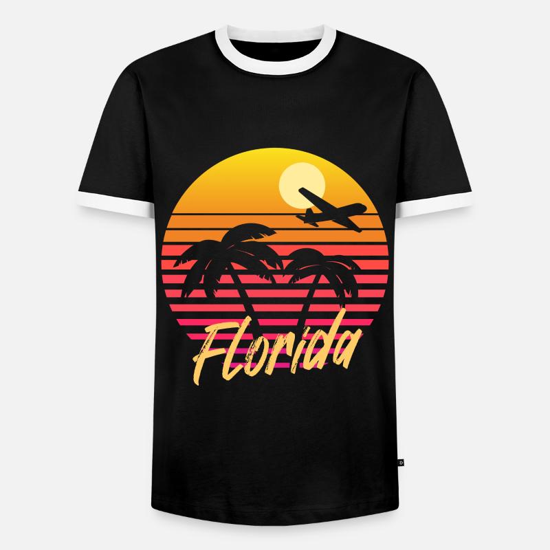 florida - Männer Kontrast-T-Shirt - Schwarz/Weiß
