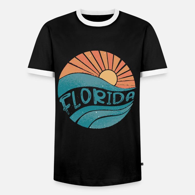 florida - Männer Kontrast-T-Shirt - Schwarz/Weiß