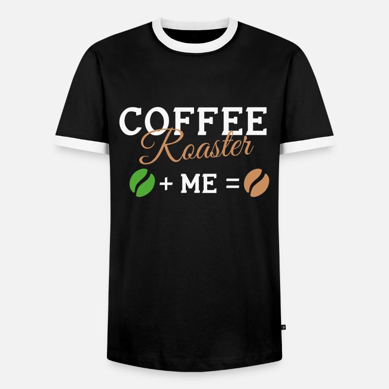 Coffee Roasting Gift - Men's Ringer Shirt - black/white