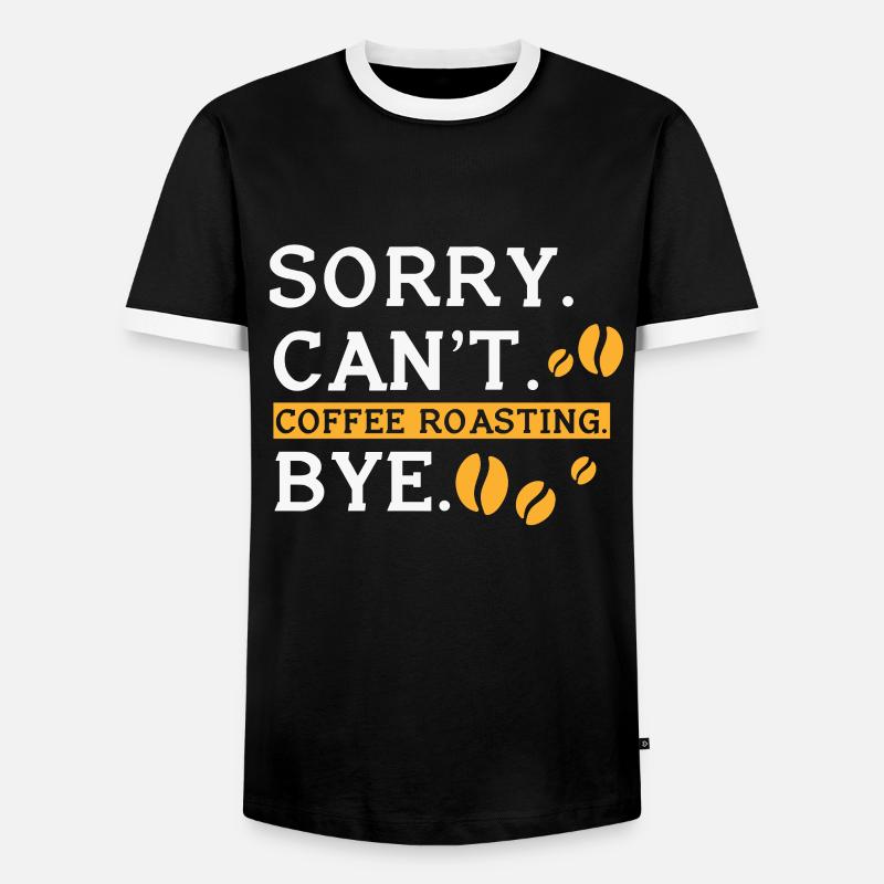 Coffee Roasting Gift - Men's Ringer Shirt - black/white