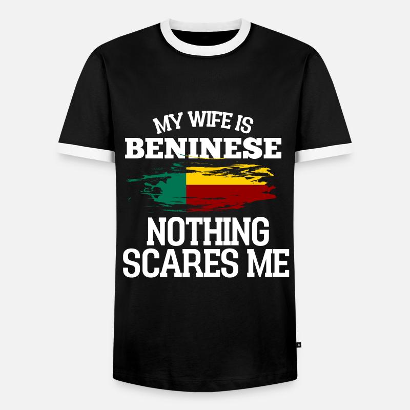 Benin Ehefrau - Männer Kontrast-T-Shirt - Schwarz/Weiß