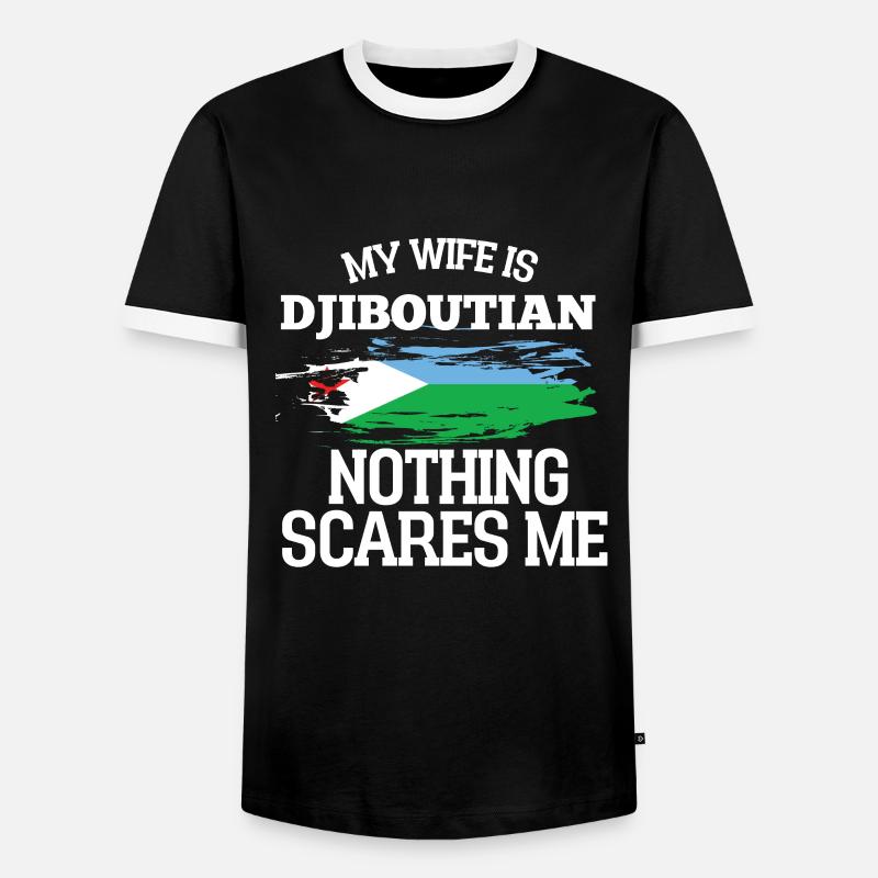 Dschibuti Ehefrau - Männer Kontrast-T-Shirt - Schwarz/Weiß