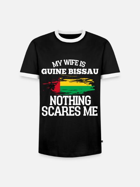 Guinea Bissau Ehefrau - Männer Kontrast-T-Shirt - Schwarz/Weiß