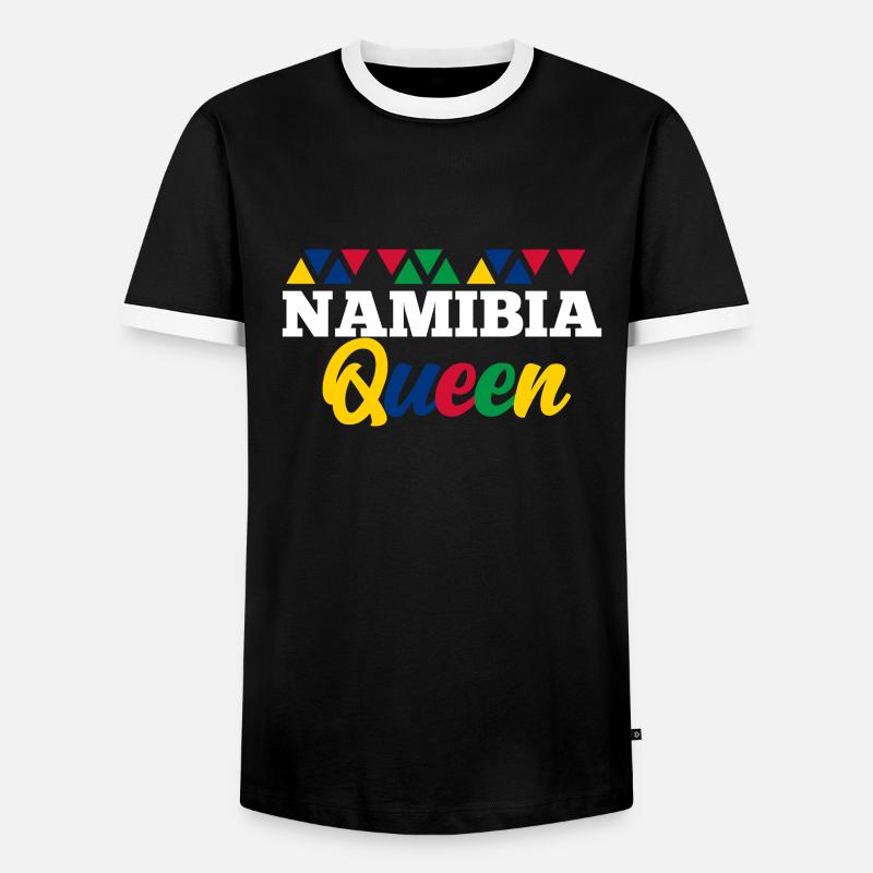 Namibia - Männer Kontrast-T-Shirt - Schwarz/Weiß