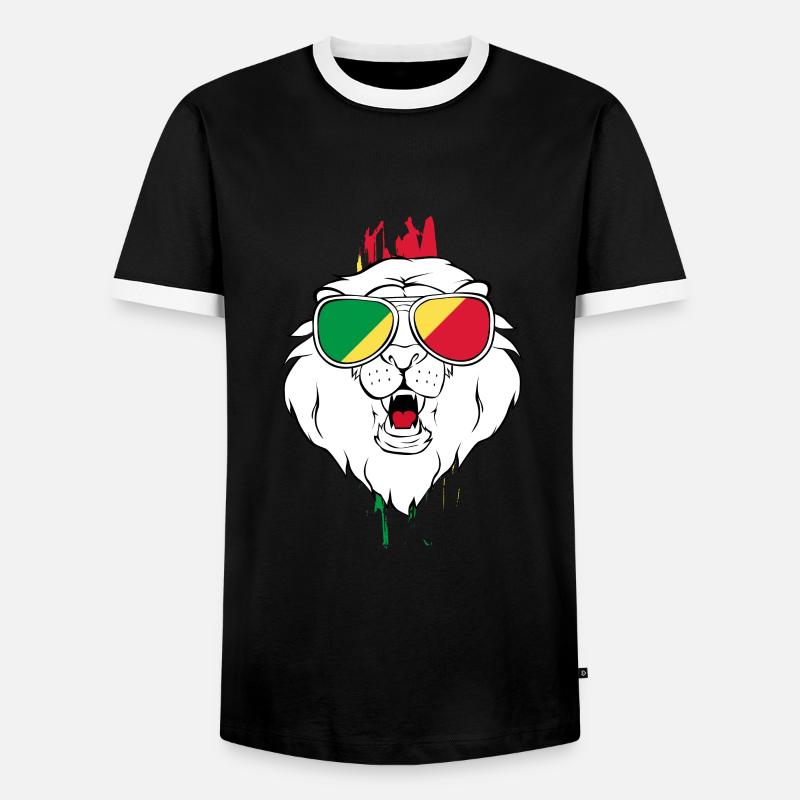 Congo - Men's Ringer Shirt - black/white