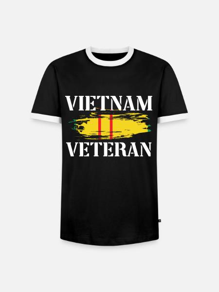 Us Army Vietnam Veteran - Männer Kontrast-T-Shirt - Schwarz/Weiß