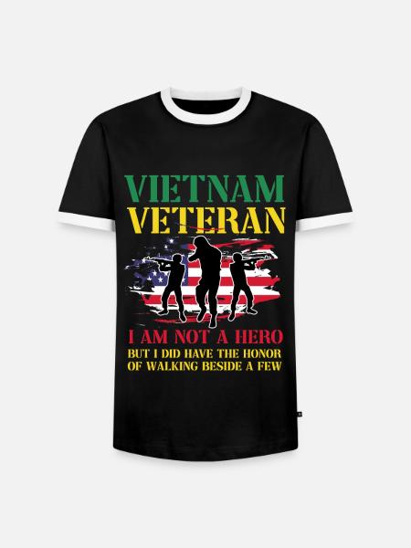 Us Army Vietnam Veteran - Männer Kontrast-T-Shirt - Schwarz/Weiß