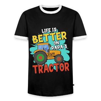 Traktorliebhaber Lustiges Traktorgeschenk - Männer Kontrast-T-Shirt - Schwarz/Weiß - Vorne - AI Model Female 172 light (172cm) & AI Model Male 178 light (178cm)