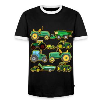 Traktorliebhaber Lustiges Traktorgeschenk - Männer Kontrast-T-Shirt - Schwarz/Weiß - Vorne - AI Model Female 172 light (172cm) & AI Model Male 178 light (178cm)
