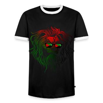 Martinique - T-shirt contrasté Homme - noir/blanc - Devant - AI Model Female 172 light (172cm) & AI Model Male 178 light (178cm)