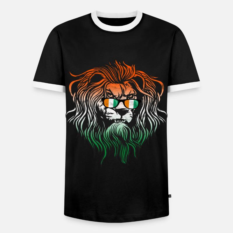 Elfenbeinküste - Männer Kontrast-T-Shirt - Schwarz/Weiß
