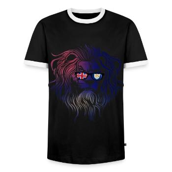 Anguilla - T-shirt contrasté Homme - noir/blanc - Devant - AI Model Female 172 light (172cm) & AI Model Male 178 light (178cm)