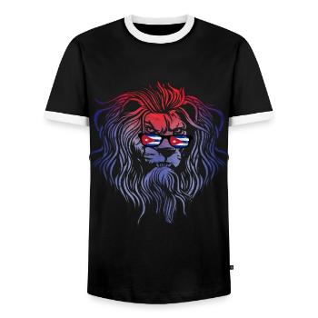 Cuba - T-shirt contrasté Homme - noir/blanc - Devant - AI Model Female 172 light (172cm) & AI Model Male 178 light (178cm)