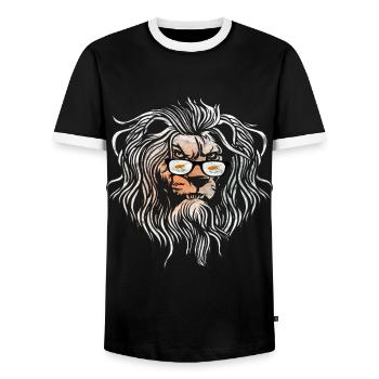 Cyprus - Men's Ringer Shirt - black/white - Front - AI Model Female 172 light (172cm) & AI Model Male 178 light (178cm)