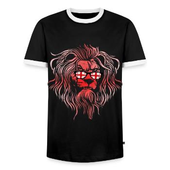 Géorgie - T-shirt contrasté Homme - noir/blanc - Devant - AI Model Female 172 light (172cm) & AI Model Male 178 light (178cm)
