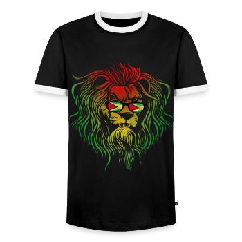 Guyana - Männer Kontrast-T-Shirt - Schwarz/Weiß - Vorne - AI Model Female 172 light (172cm) & AI Model Male 178 light (178cm)