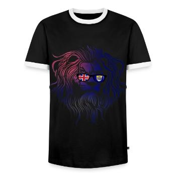 Sainte-Hélène - T-shirt contrasté Homme - noir/blanc - Devant - AI Model Female 172 light (172cm) & AI Model Male 178 light (178cm)