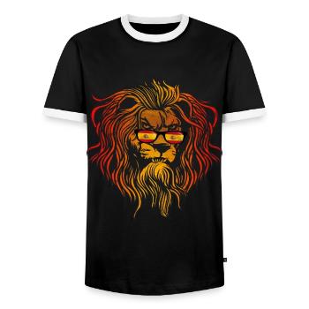 Spanien - Männer Kontrast-T-Shirt - Schwarz/Weiß - Vorne - AI Model Female 172 light (172cm) & AI Model Male 178 light (178cm)
